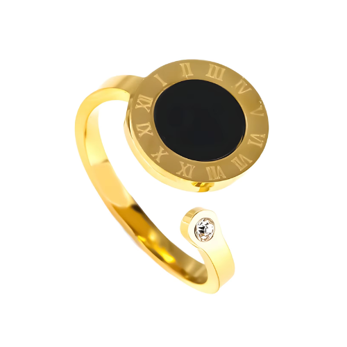 Anel 2 Pontas Banhado a Ouro 18K