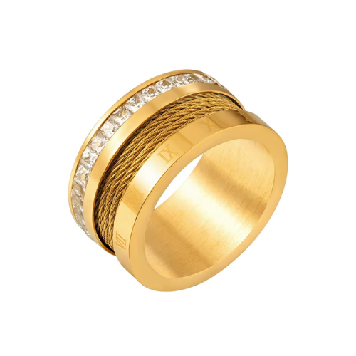 Anel Lisboa Banhado a Ouro 18K