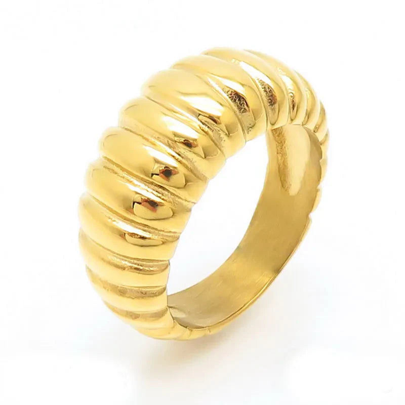 Anel Concha Banhado a Ouro 18k